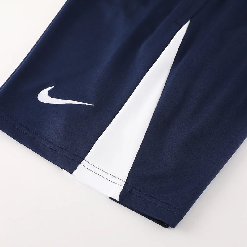 Conjunto Nike - Camisa + Short, Azul Escuro com Branco