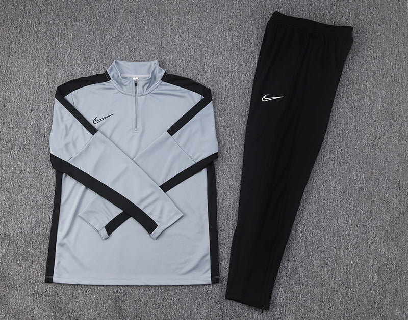 Conjunto Nike Dri-Fit de Frio - Jaqueta + Calça, Cinza com Preto