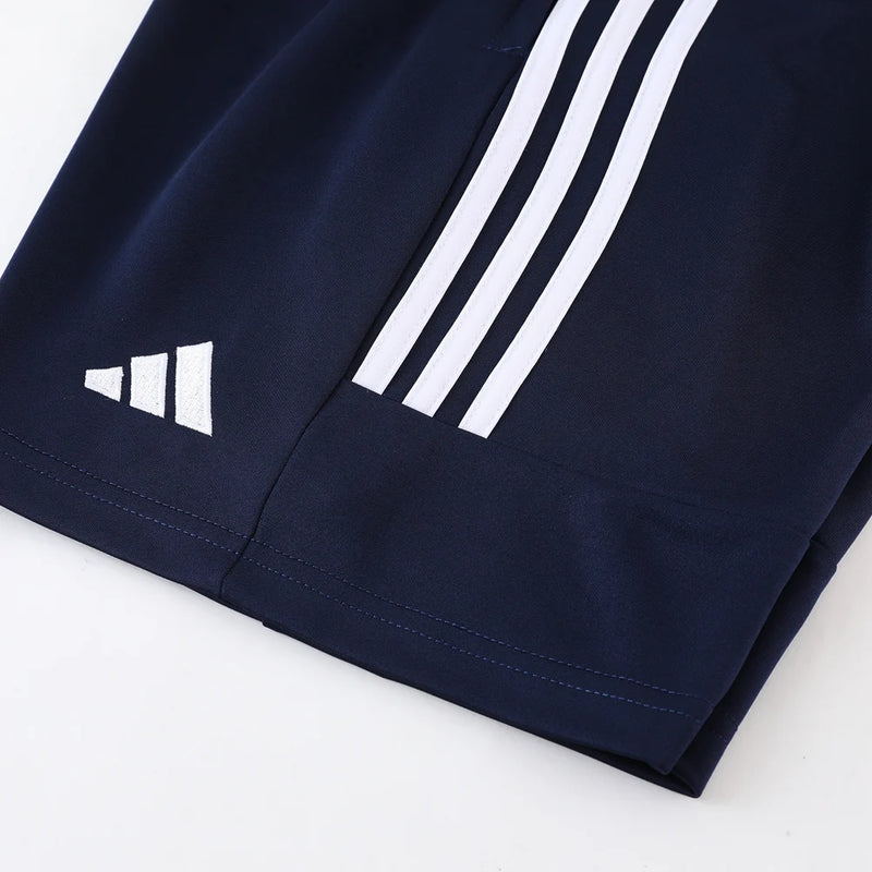 Conjunto Adidas - Camisa + Short, Azul com Azul Escuro