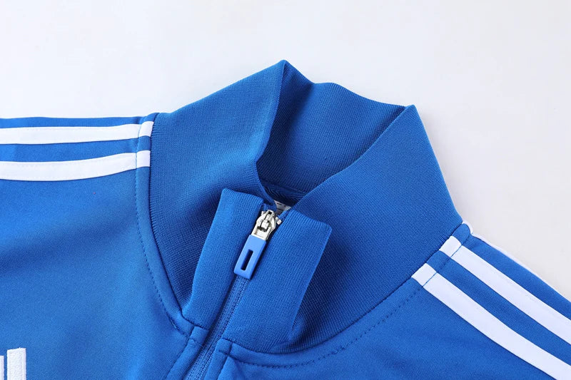Conjunto Adidas - Jaqueta + Calça, Azul com Preto