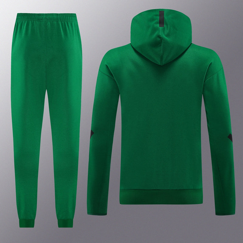 Conjunto Adidas - Jaqueta com Capuz + Calça, Verde
