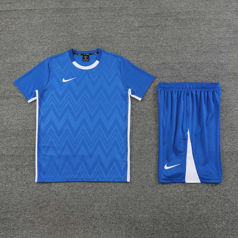 Conjunto Nike - Camisa + Short, Azul com Branco
