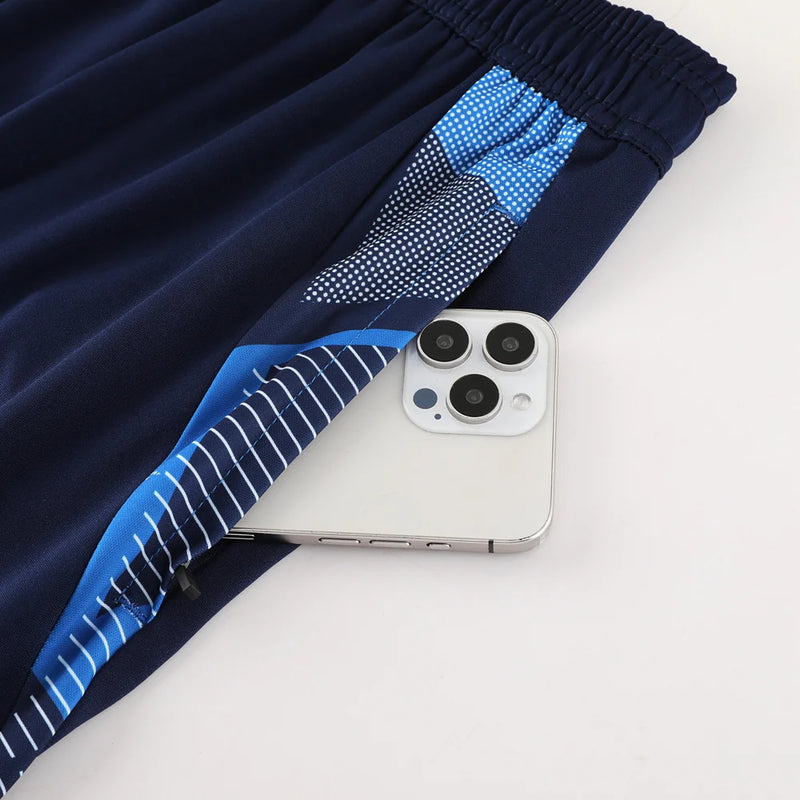 Conjunto Adidas - Camisa + Short, Azul com Azul Escuro