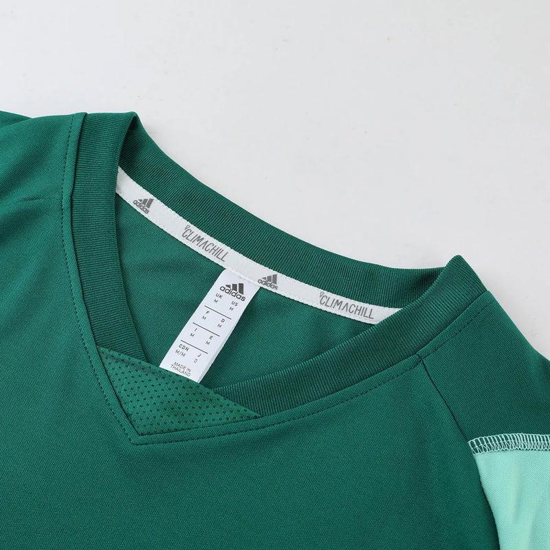 Conjunto Adidas - Camisa + Short, Verde com Preto