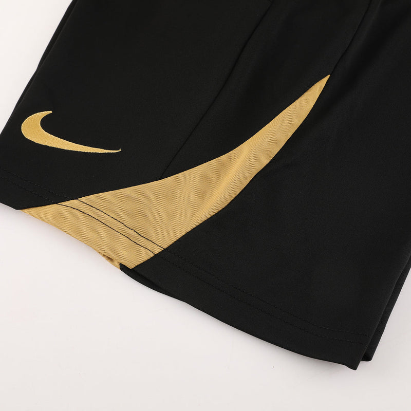 Conjunto Nike - Camisa + Short, Preto com Amarelo