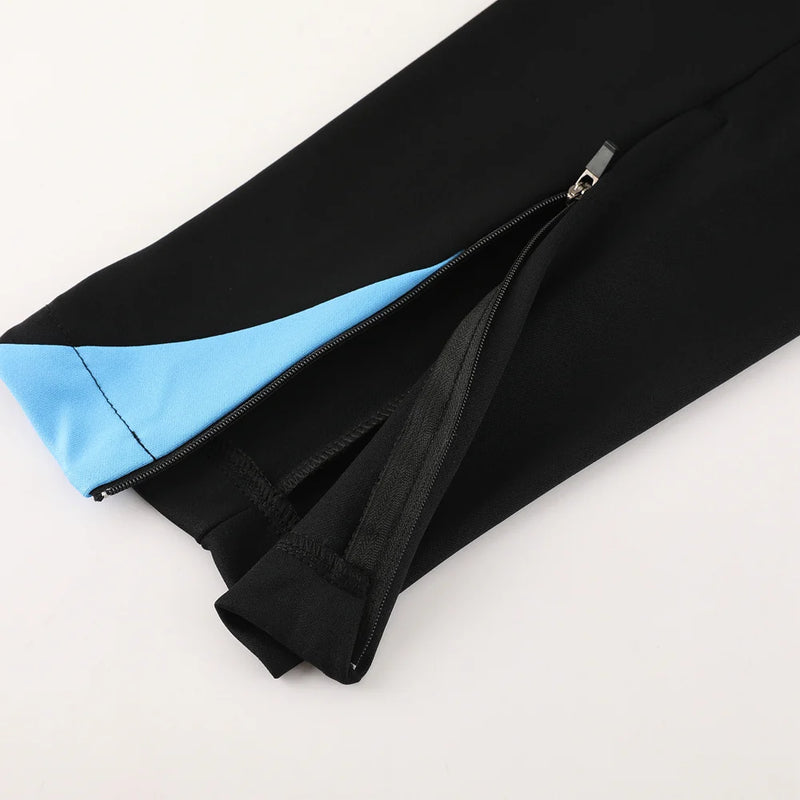 Conjunto Nike Dri-Fit de Frio - Jaqueta + Calça, Azul com Preto