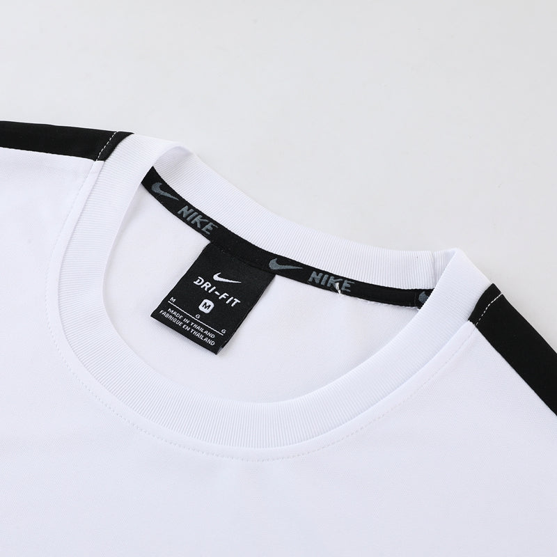 Conjunto Nike Dri-Fit - Camisa + Calça, Branco com Preto