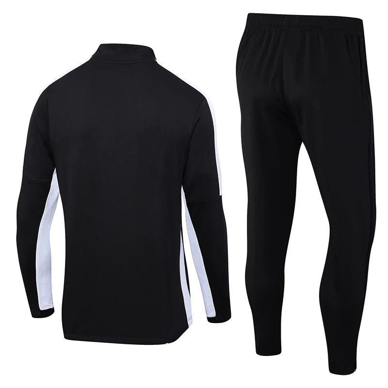 Conjunto Nike Dri-Fit de Frio - Jaqueta + Calça, Preto com Branco
