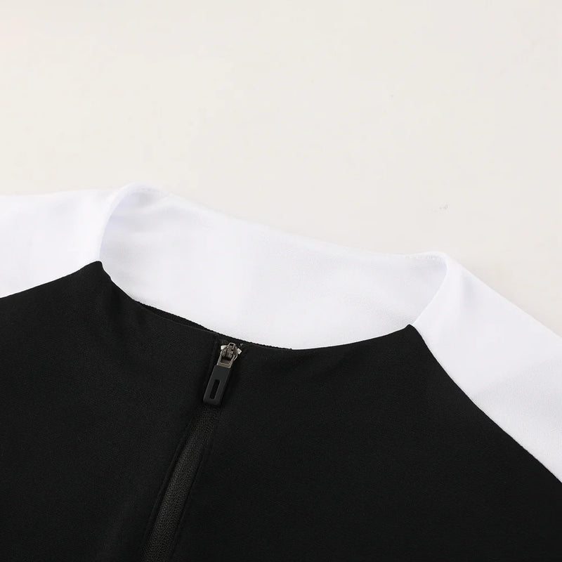Conjunto Nike Dri-Fit de Frio - Jaqueta + Calça, Preto com Branco