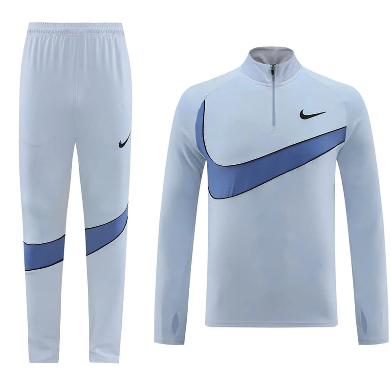 Conjunto Nike Dri-Fit de Frio - Jaqueta + Calça, Azul Claro