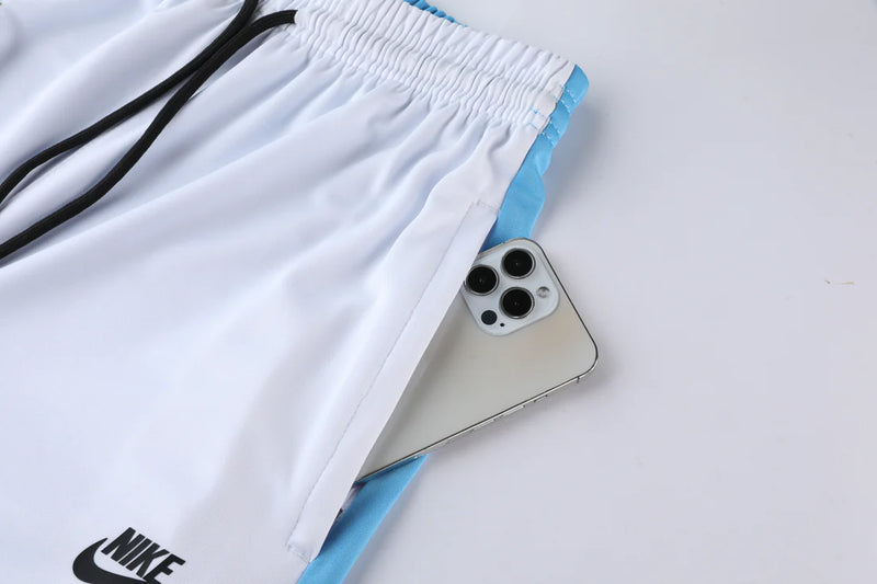 Conjunto Nike Dri-Fit - Camisa + Calça, Azul com Branco