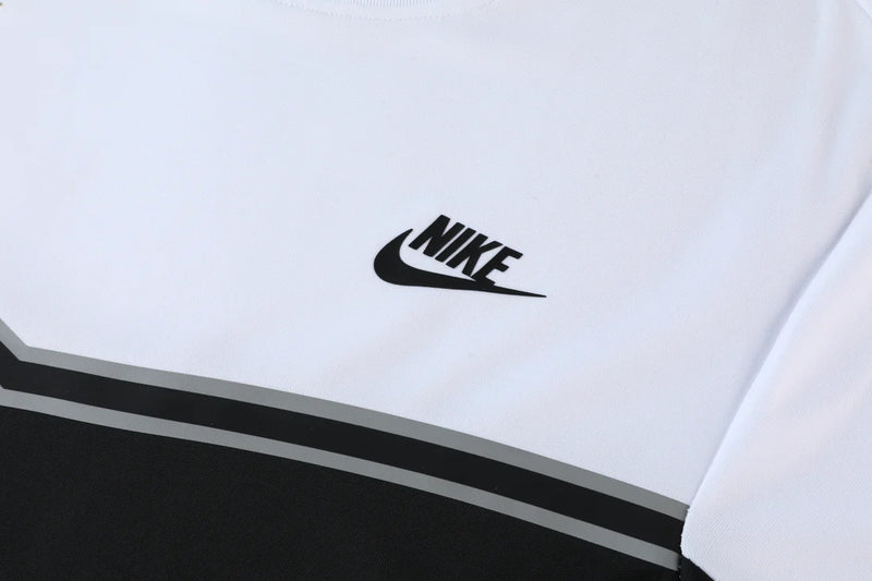 Conjunto Nike Dri-Fit - Camisa + Calça, Branco com Preto