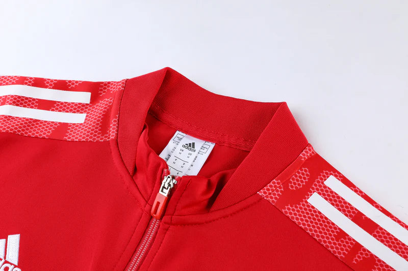 Conjunto Adidas - Jaqueta + Calça, Vermelho com Preto