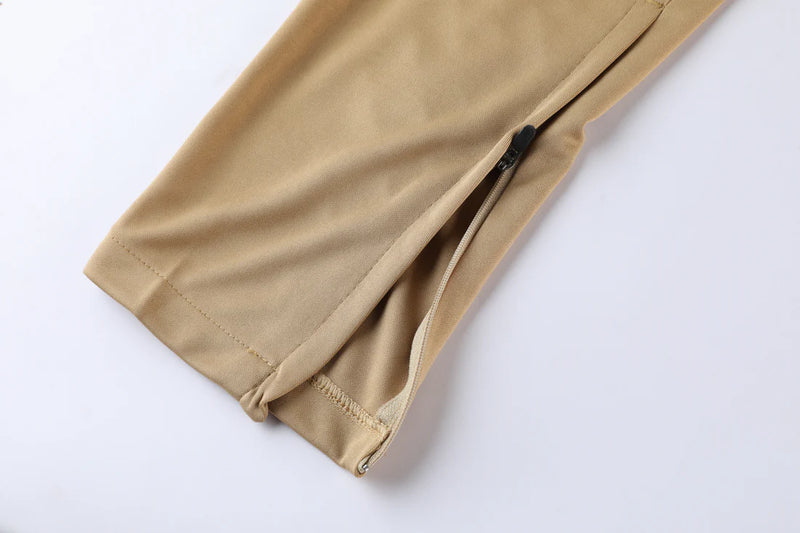 Conjunto Nike Dri-Fit - Camisa + Calça, Marrom com Branco