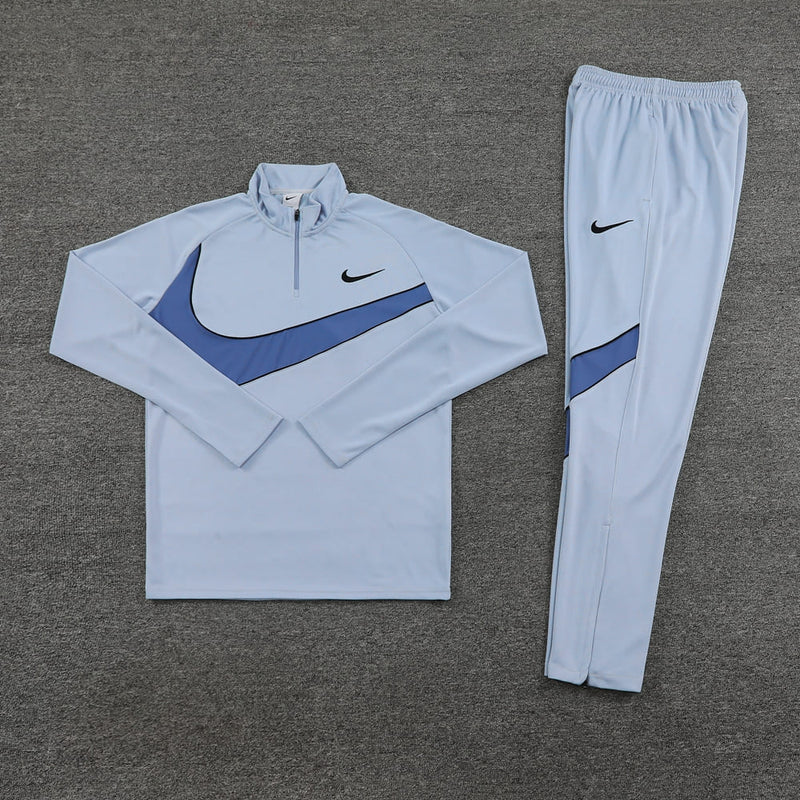 Conjunto Nike Dri-Fit de Frio - Jaqueta + Calça, Azul Claro