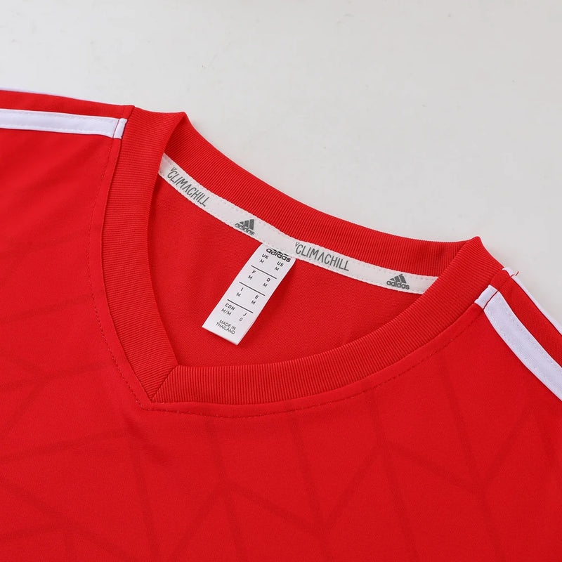 Conjunto Adidas - Camisa + Short, Vermelho com Preto