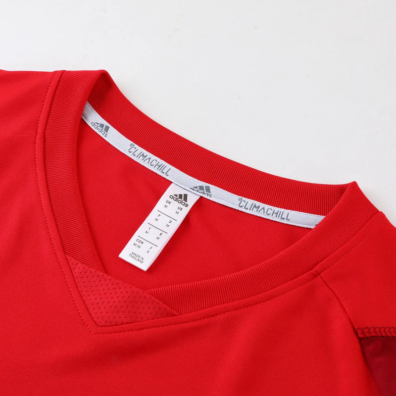 Conjunto Adidas - Camisa + Short, Vermelho com Preto