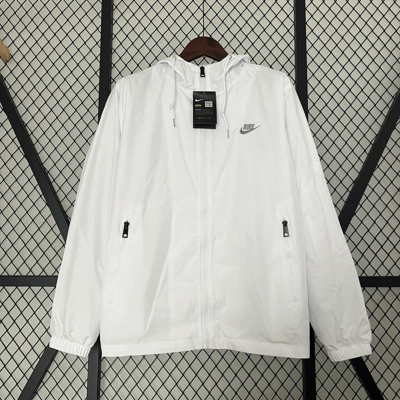 Jaqueta Corta Vento Nike - Forrada e com Capuz, Branco