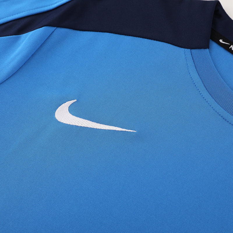 Conjunto Nike - Camisa + Short, Azul com Preto