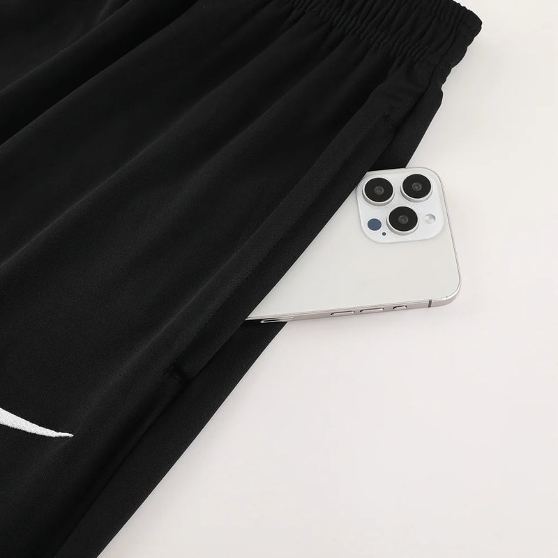 Conjunto Nike Dri-Fit de Frio - Jaqueta + Calça, Azul com Preto