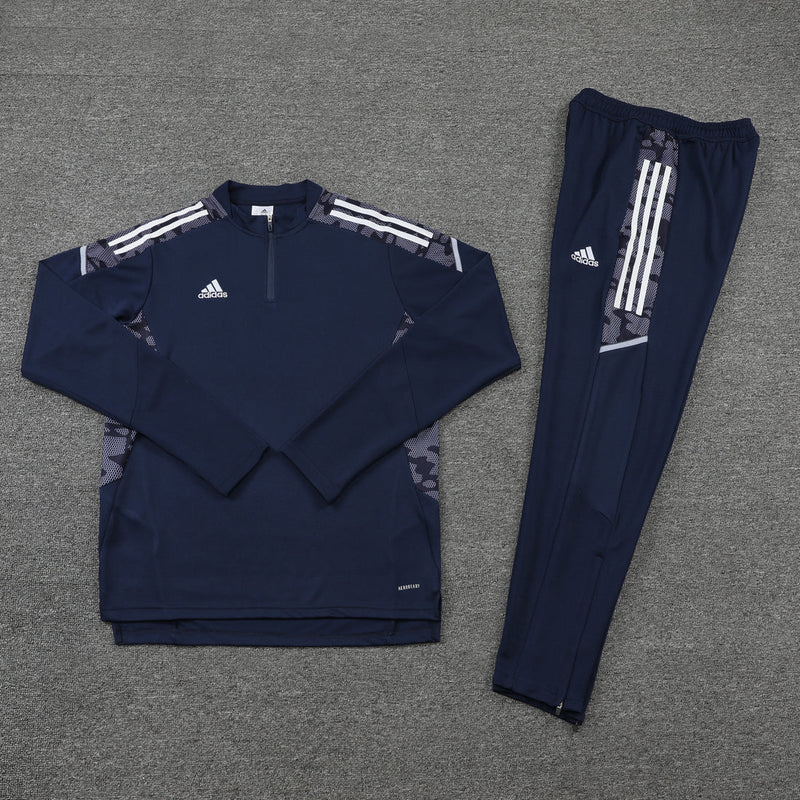 Conjunto Adidas - Jaqueta + Calça, Azul Escuro
