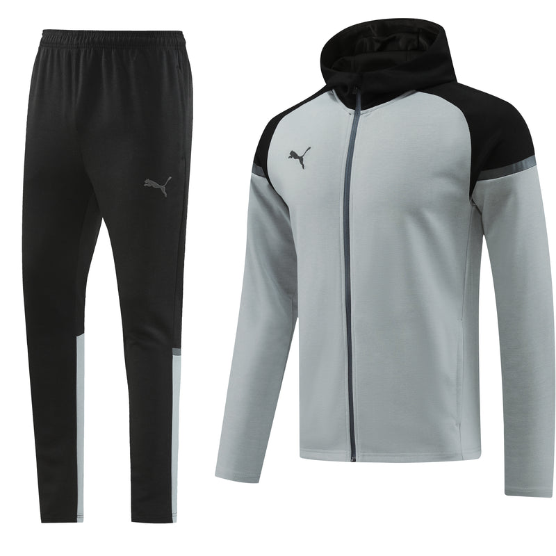 Conjunto Puma - Jaqueta com Capuz + Calça, Cinza