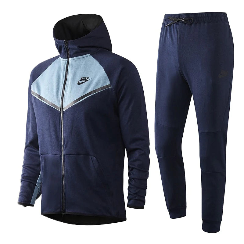 Conjunto Nike Tech Fleece, Azul Claro com Azul Escuro