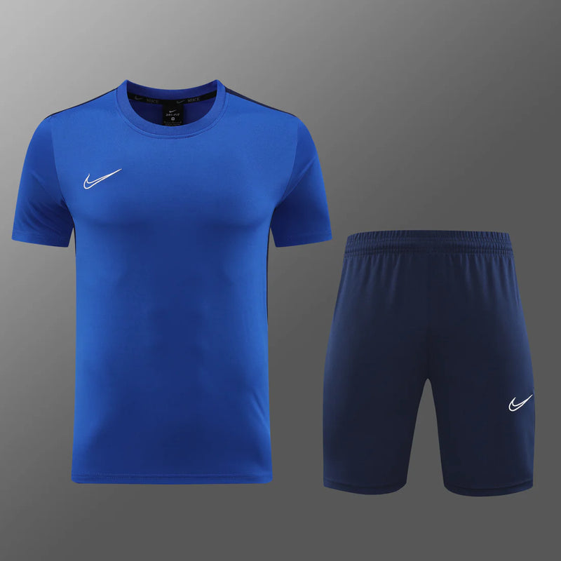 Conjunto Nike - Camisa + Short, Azul com Azul Escuro