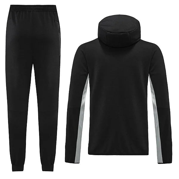 Conjunto Nike Tech Fleece, Preto com Cinza