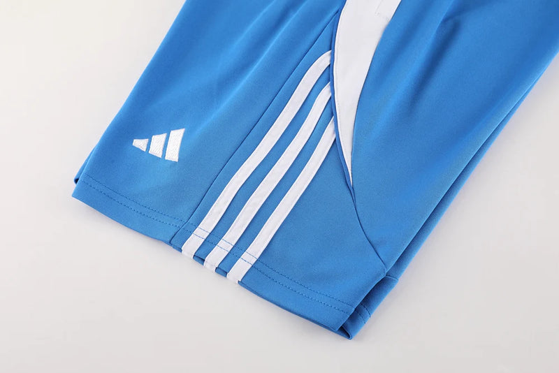 Conjunto Adidas - Camisa + Short, Azul com Branco