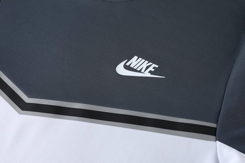 Conjunto Nike Dri-Fit - Camisa + Calça, Cinza com Branco