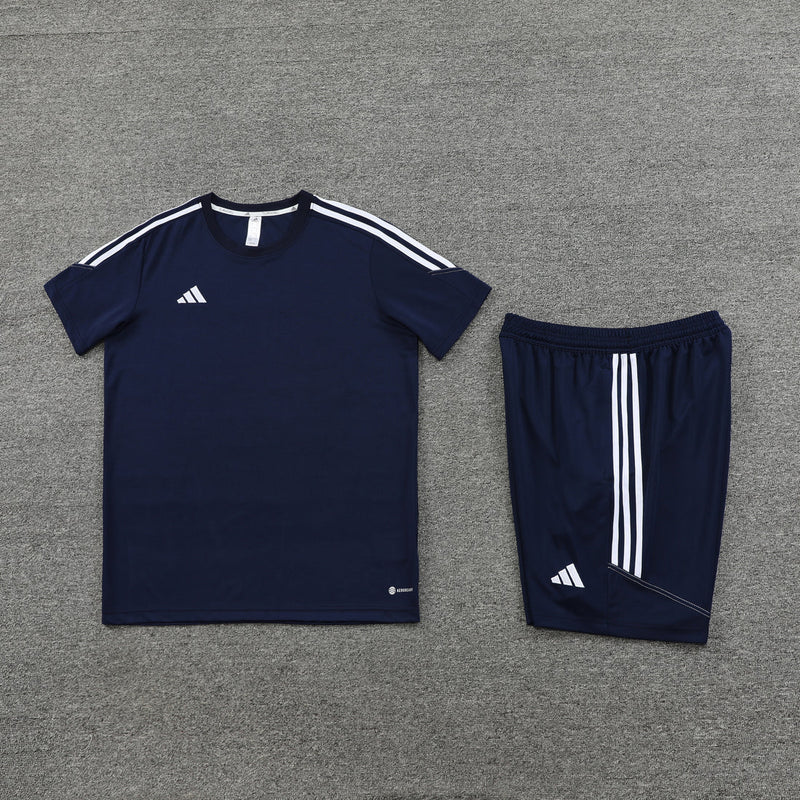 Conjunto Adidas - Camisa + Short, Azul Escuro