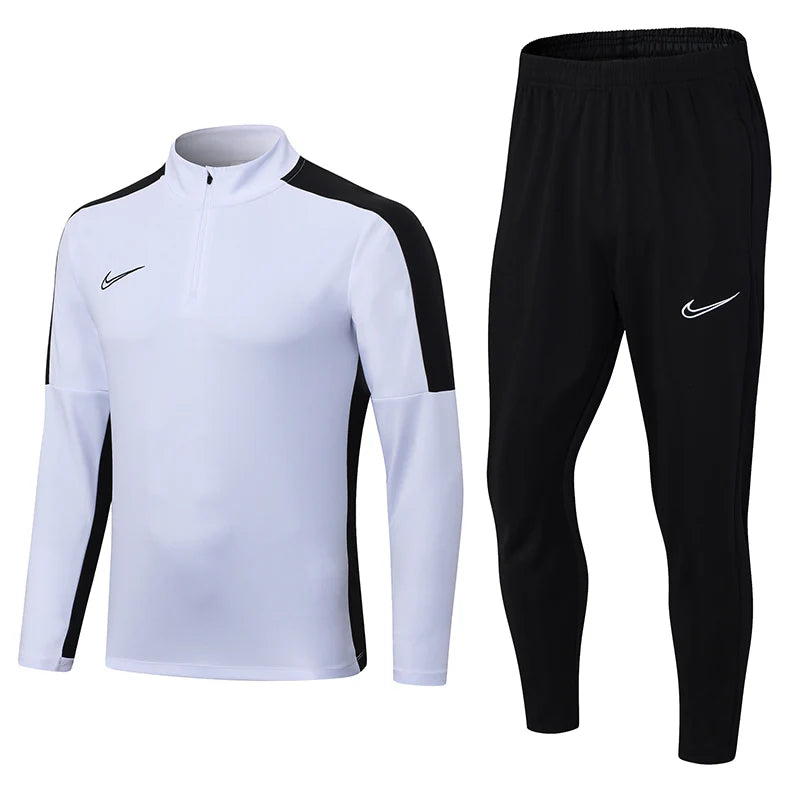 Conjunto Nike Dri-Fit de Frio - Jaqueta + Calça, Branco