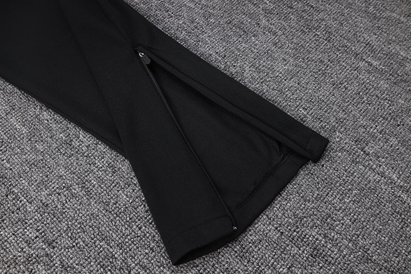 Conjunto Nike Dri-Fit de Frio - Jaqueta + Calça, Preto com Branco