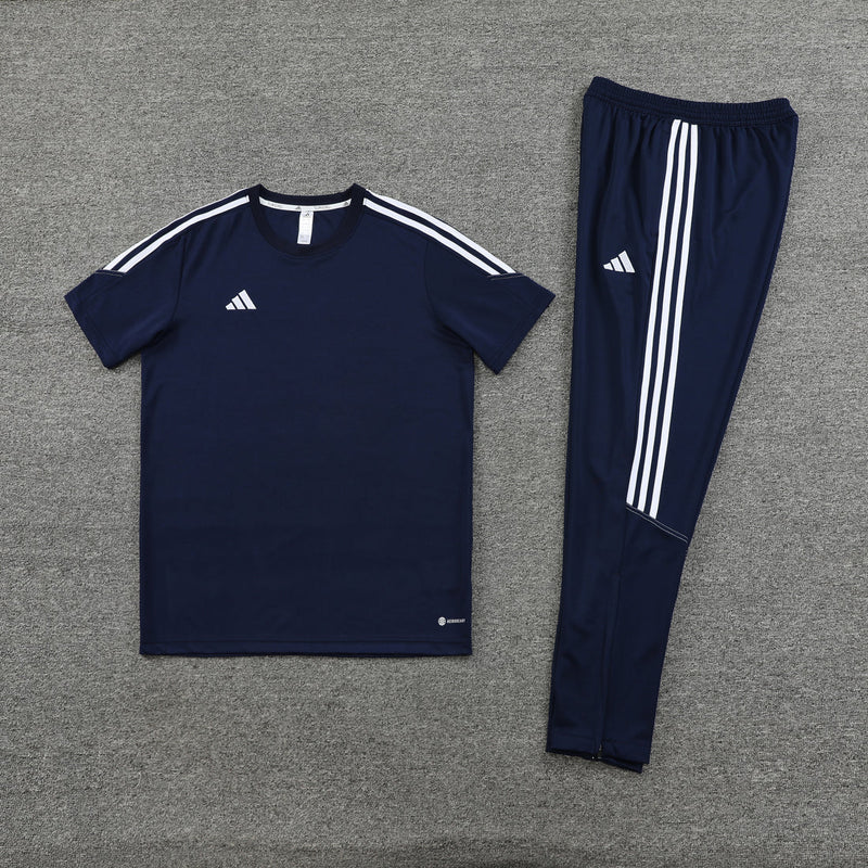 Conjunto Adidas Dri-Fit - Camisa + Calça, Azul