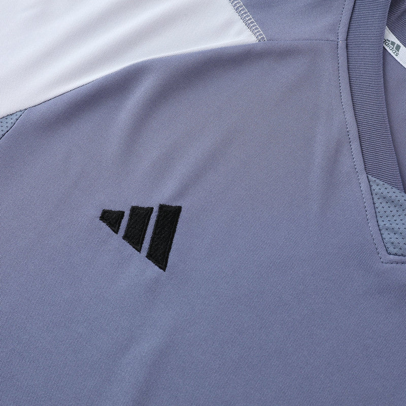 Conjunto Adidas - Camisa + Short, Cinza com Preto