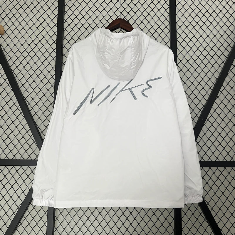 Jaqueta Corta Vento Nike - Forrada e com Capuz, Branco