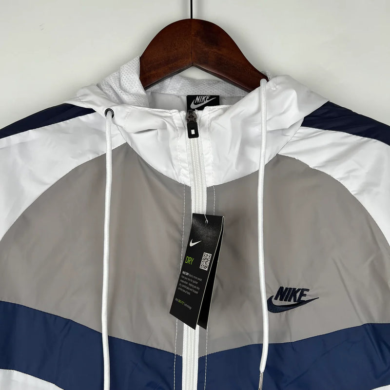 Jaqueta Corta Vento Nike Just do It - Forrada e com Capuz, Branco