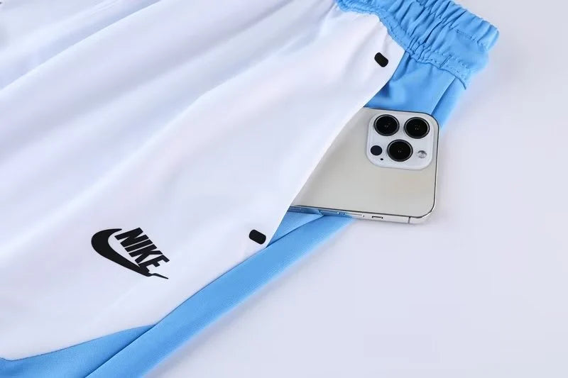 Conjunto Nike - Camisa + Short, Azul com Branco