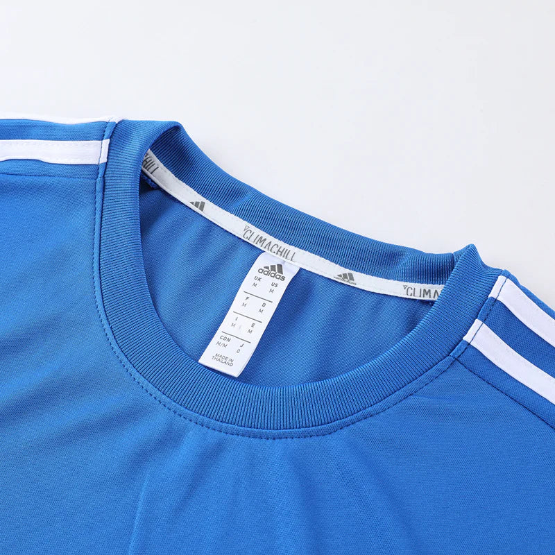 Conjunto Adidas - Camisa + Short, Azul com Azul Escuro