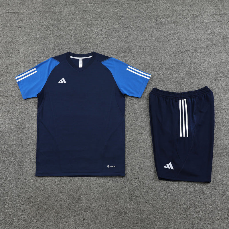 Conjunto Adidas - Camisa + Short, Azul Escuro