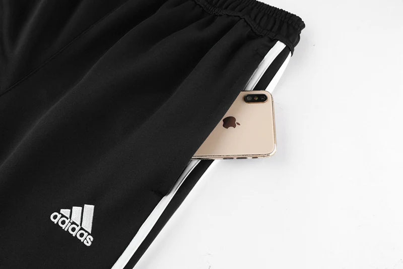 Conjunto Adidas - Jaqueta + Calça, Azul com Preto