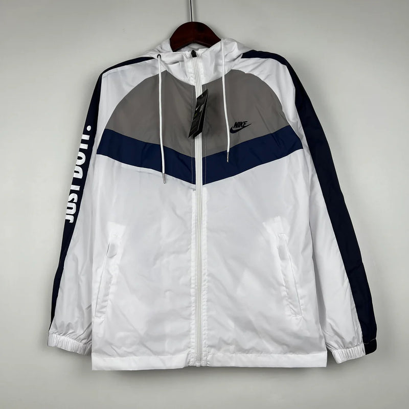 Jaqueta Corta Vento Nike Just do It - Forrada e com Capuz, Branco