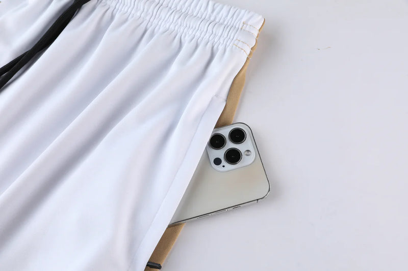 Conjunto Nike Dri-Fit - Camisa + Calça, Marrom com Branco