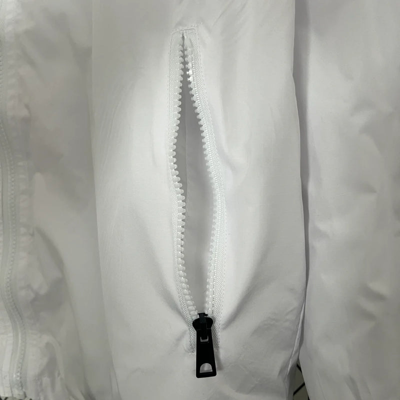 Jaqueta Corta Vento Nike - Forrada e com Capuz, Branco