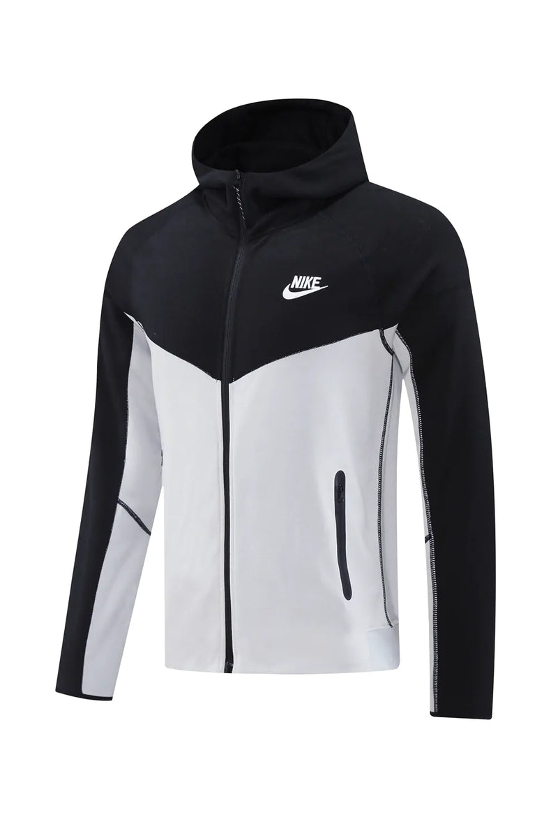 Jaqueta Nike Tech Fleece, Preto com Cinza